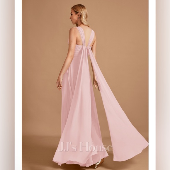 Flowy Pink Chiffon Prom or Bridesmaid Dress - Picture 11 of 13